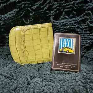 The Original Taxi Wallet Green Crocodile Embossed